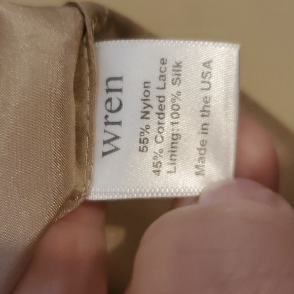 Wren Floral Lace Over Silk Top Size S - Picture 5 of 6